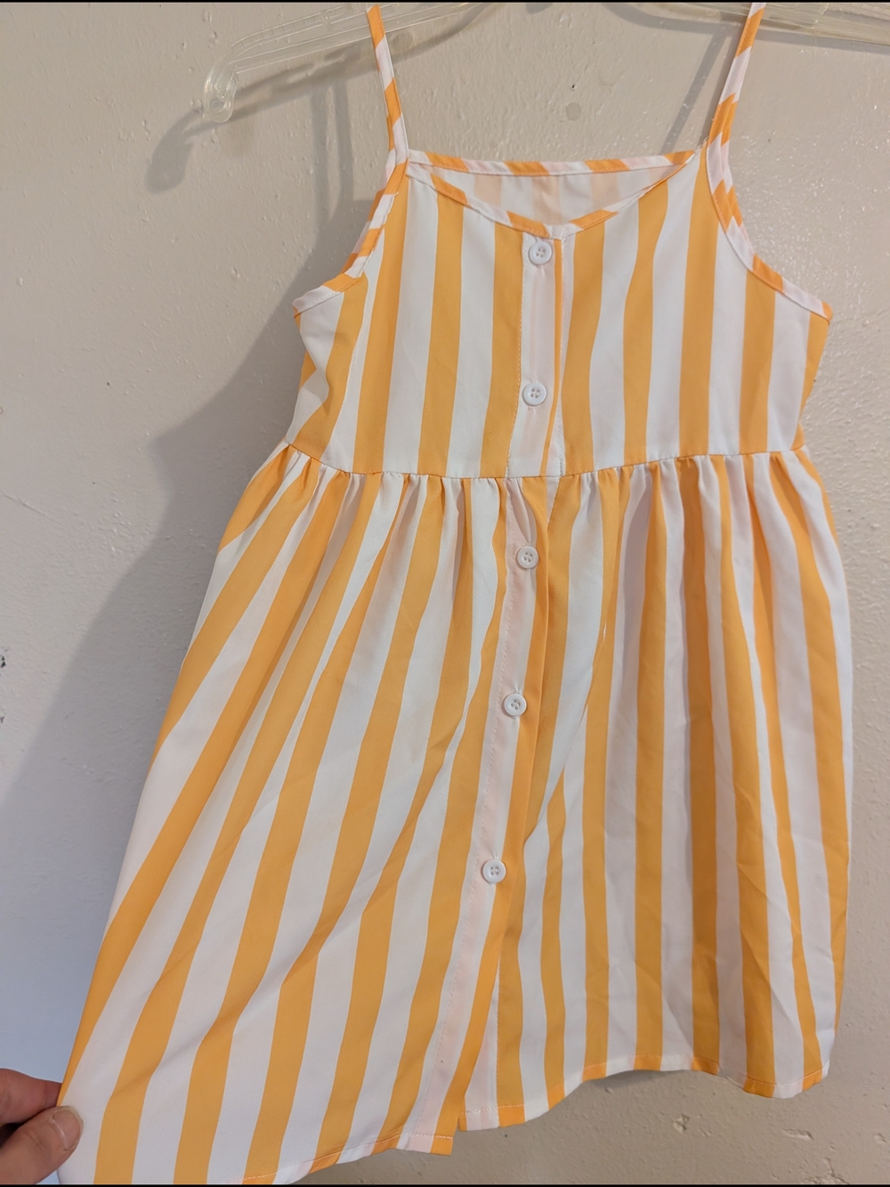 Summer Coney Island Tunic Top Babydoll Yellow White Striped Carnival Core Small
